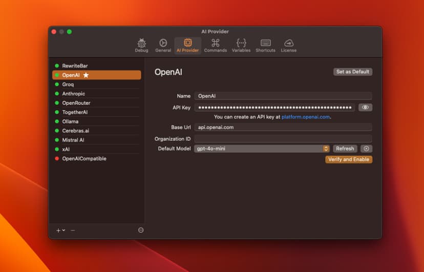 Step 3: Personalize RewriteBar