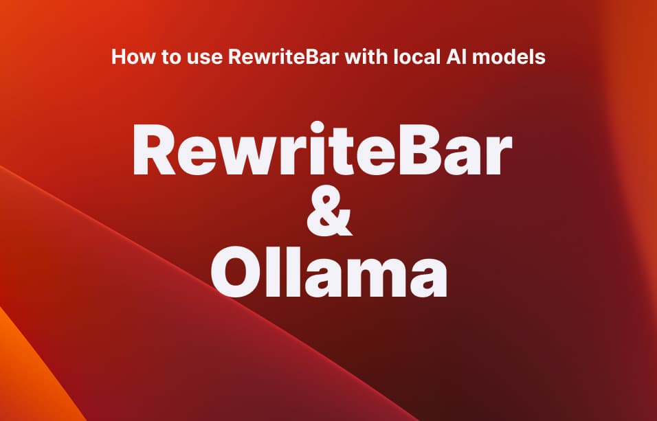Ollama Setup in RewriteBar
